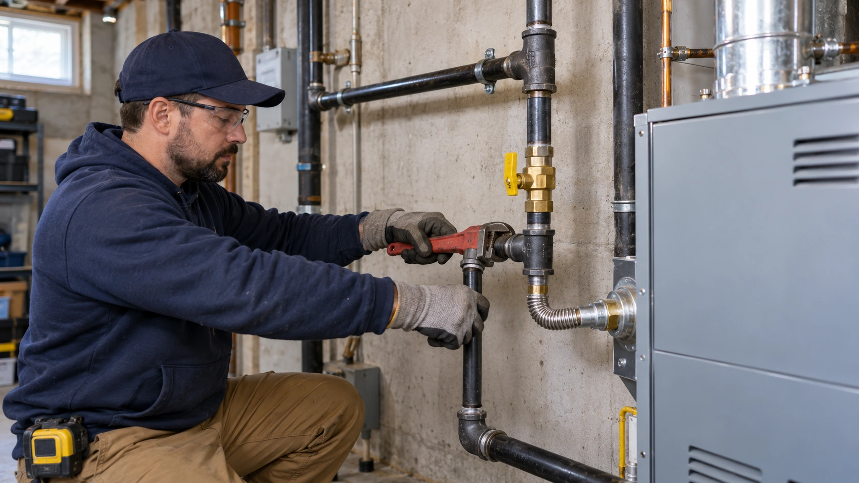 Residential gas line installation.