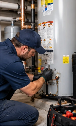 Local plumber arriving for home service in Nassau Shores, Massapequa, NY.